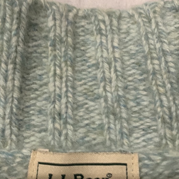L. L. Bean sweater full zip knit green sweater lambs wool rabbit hair blend XS - Picture 11 of 13